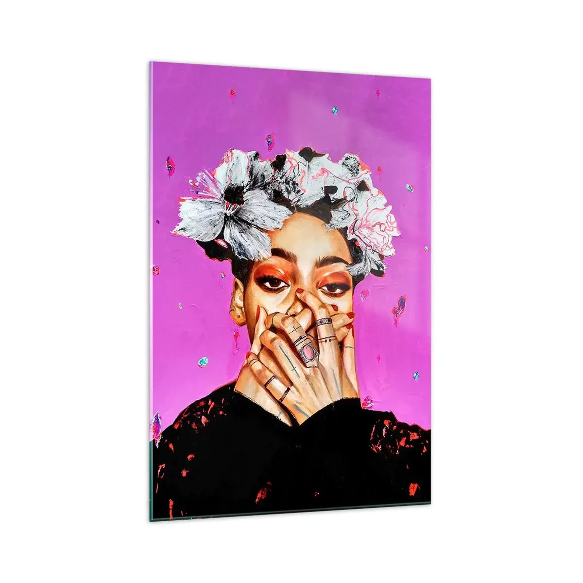 Obraz na skle - Trochu bláznivá - 70x100 cm