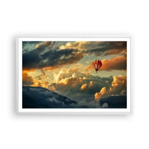 Plagát v bielom ráme - Letím, lebo chcem - 91x61 cm