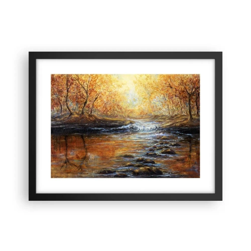 Plagát v čiernom ráme - Zlatý potok - 40x30 cm