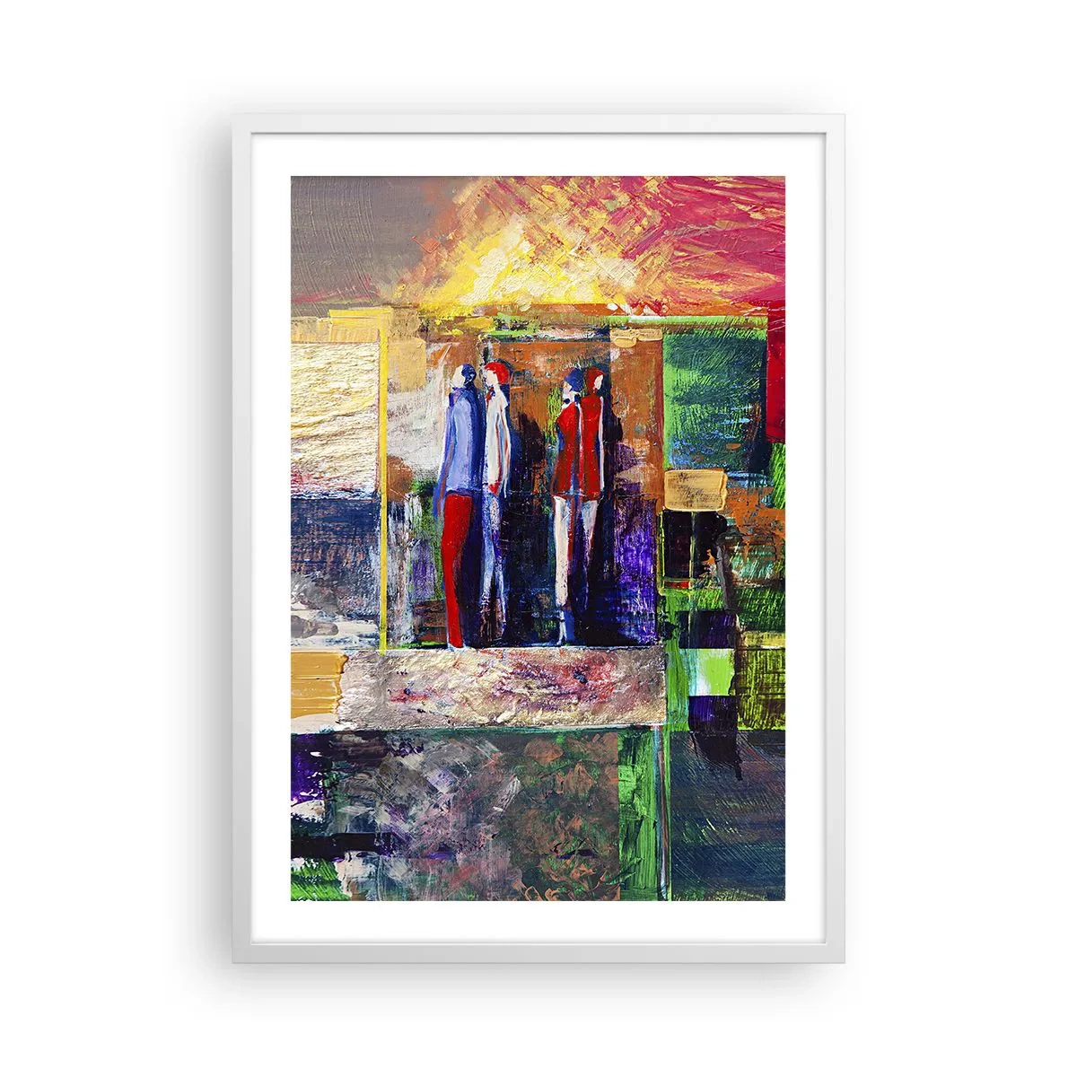 Plagát v bielom ráme - Vzťahy a emócie - 50x70 cm