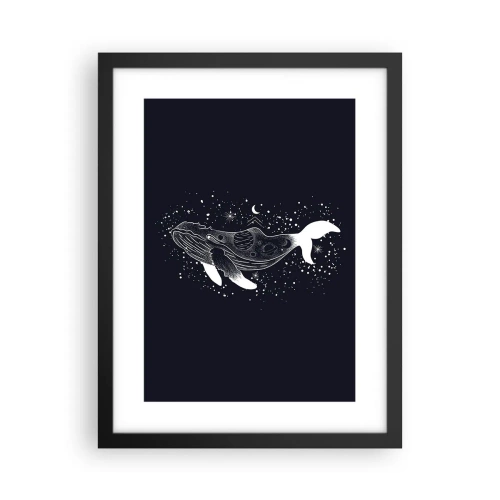 Plagát v čiernom ráme - V oceáne vesmíru - 30x40 cm