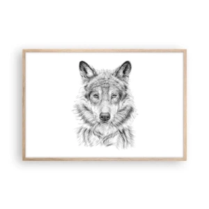 Plagát v ráme zo svetlého duba - Rodený vodca - 91x61 cm