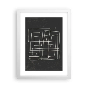 Plagát v bielom ráme - Nie je to tak jednoduché - 30x40 cm