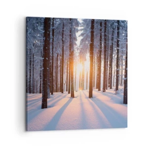 Obraz na plátne - Jasne čierne na bielom - 60x60 cm