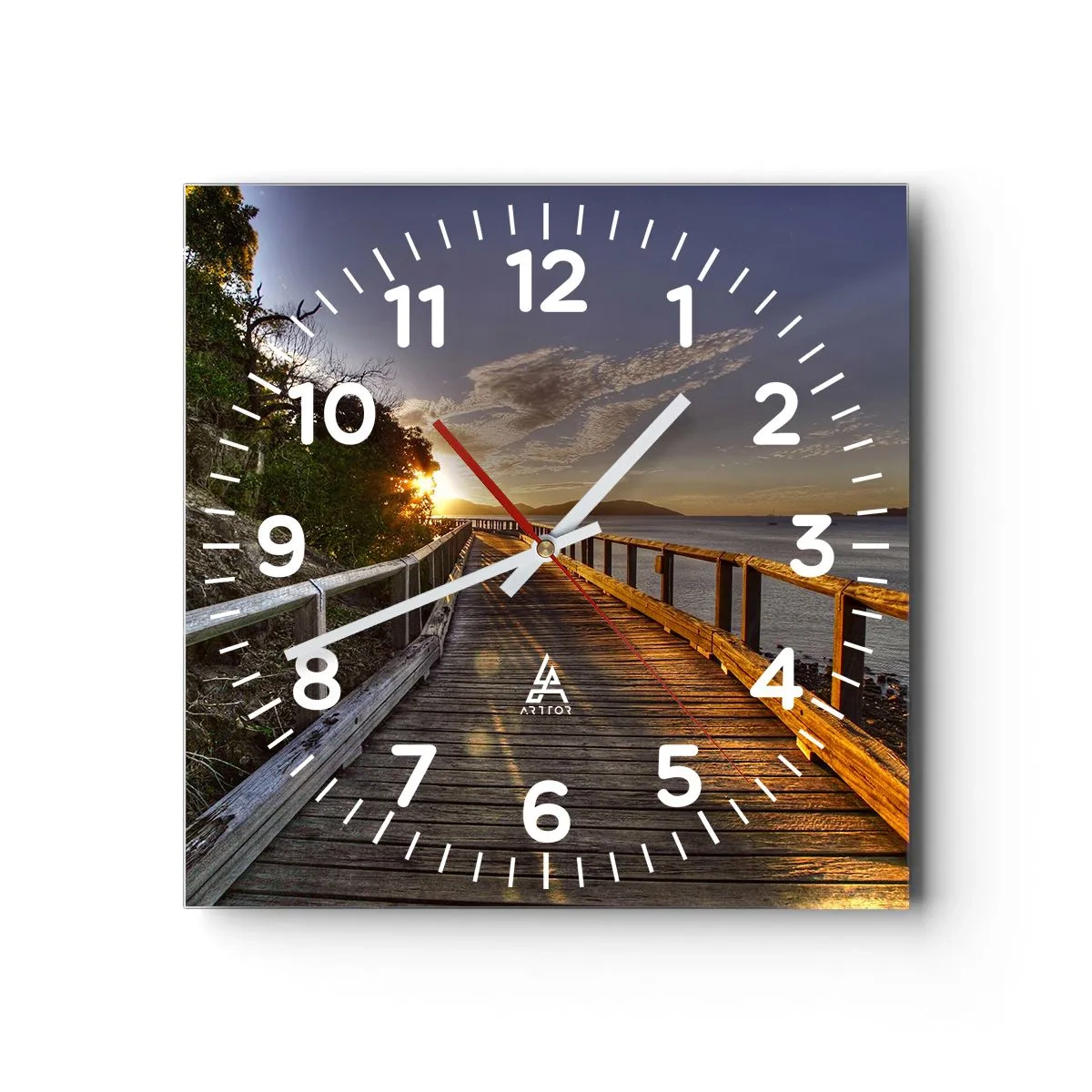 Nástenné hodiny - Ísť, stále ísť smerom k slnku - 40x40 cm