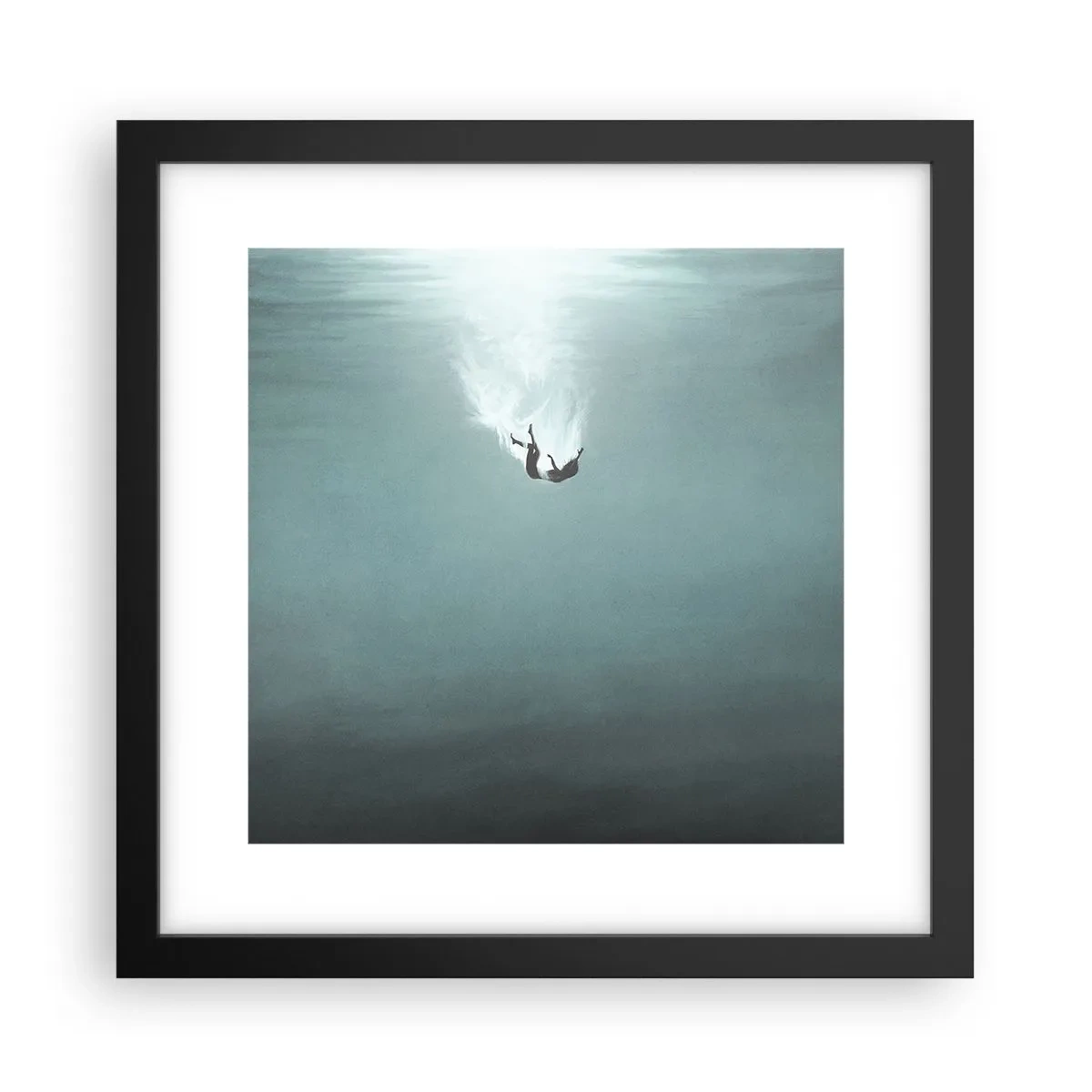 Plagát v čiernom ráme - V objatí oceánu - 30x30 cm