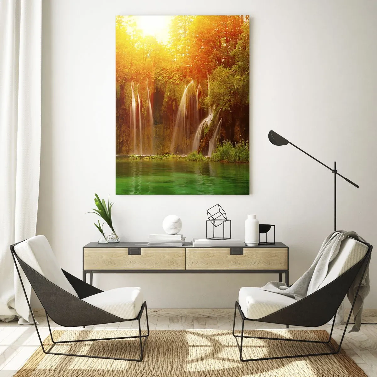 Obraz na skle - Na slnku a v tieni - 50x70 cm