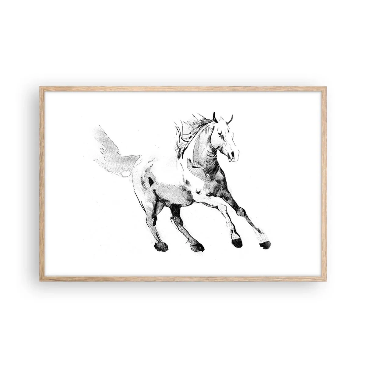 Plagát v ráme zo svetlého duba - Neskrotená duša - 91x61 cm