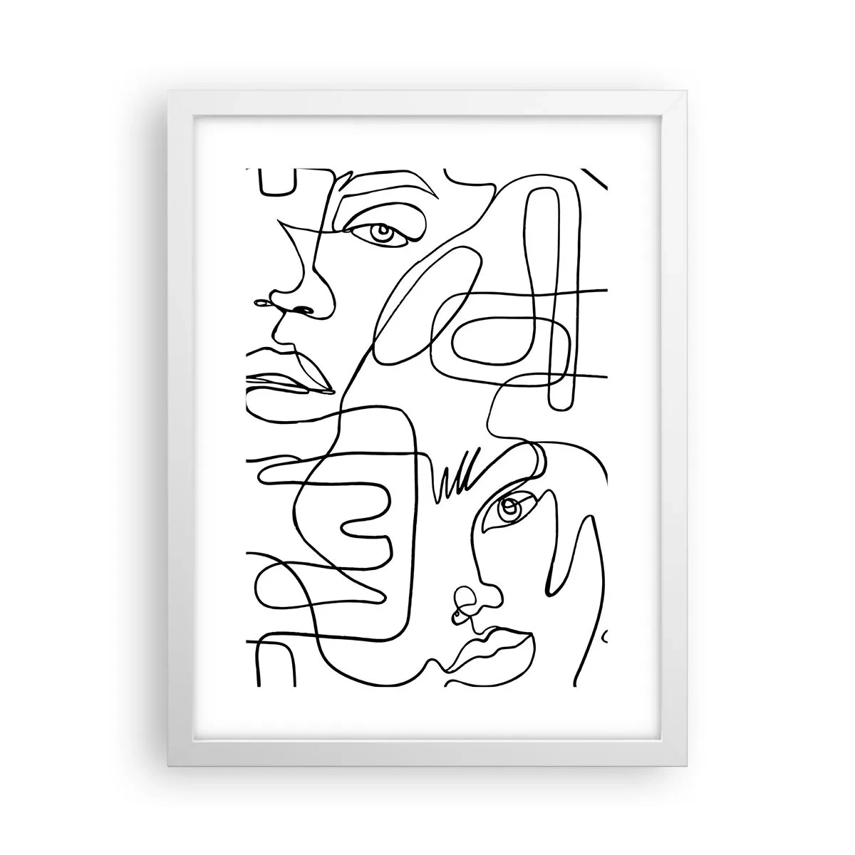 Plagát v bielom ráme - V spletených emóciách - 30x40 cm