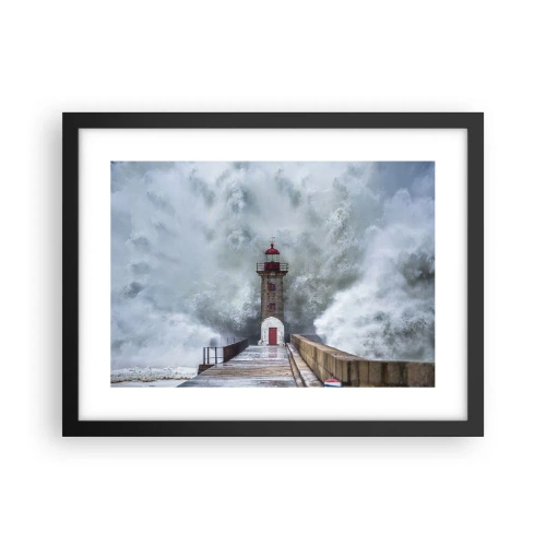 Plagát v čiernom ráme - Hukot vody, šum vetra - 40x30 cm