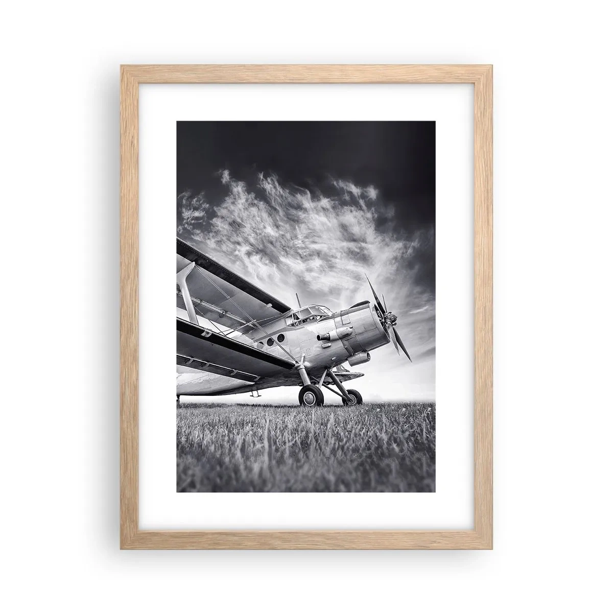 Plagát v ráme zo svetlého duba - Okrídlený pútnik - 30x40 cm