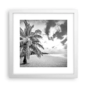 Plagát v bielom ráme - Keď túžiš po samote…. - 30x30 cm