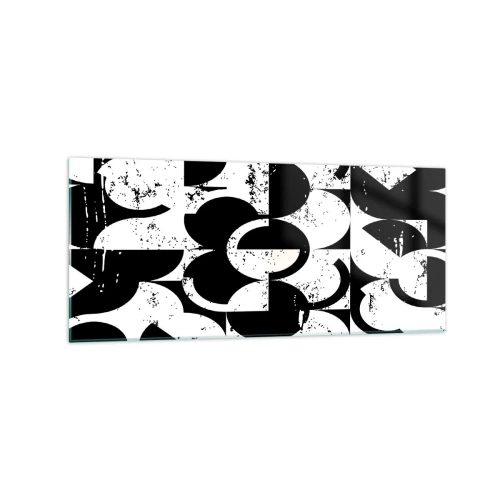 Obraz na skle - Biele je biele a čierne čierne - 120x50 cm