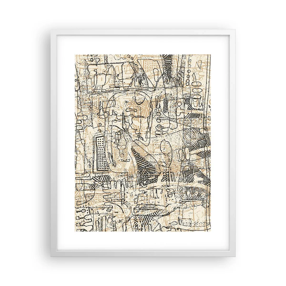 Plagát v bielom ráme - Čaká na rozlúštenie - 40x50 cm