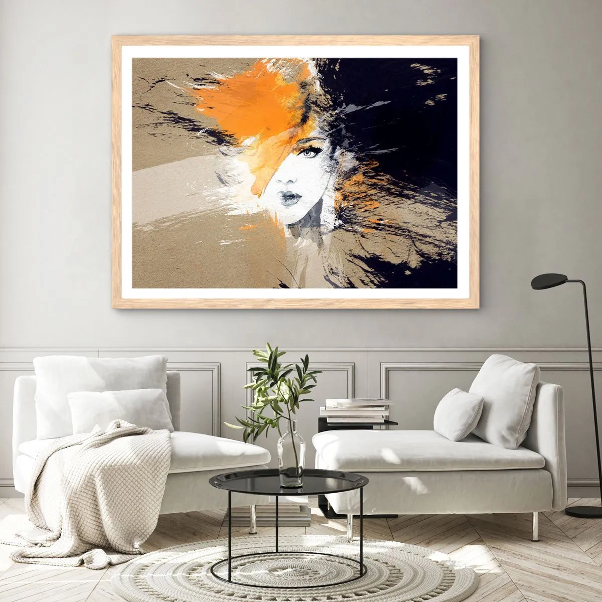 Plagát v ráme zo svetlého duba - A je svetlo - 100x70 cm