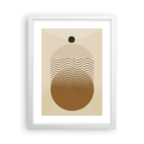 Plagát v bielom ráme - O pôvode geometrických obrazcov - 30x40 cm