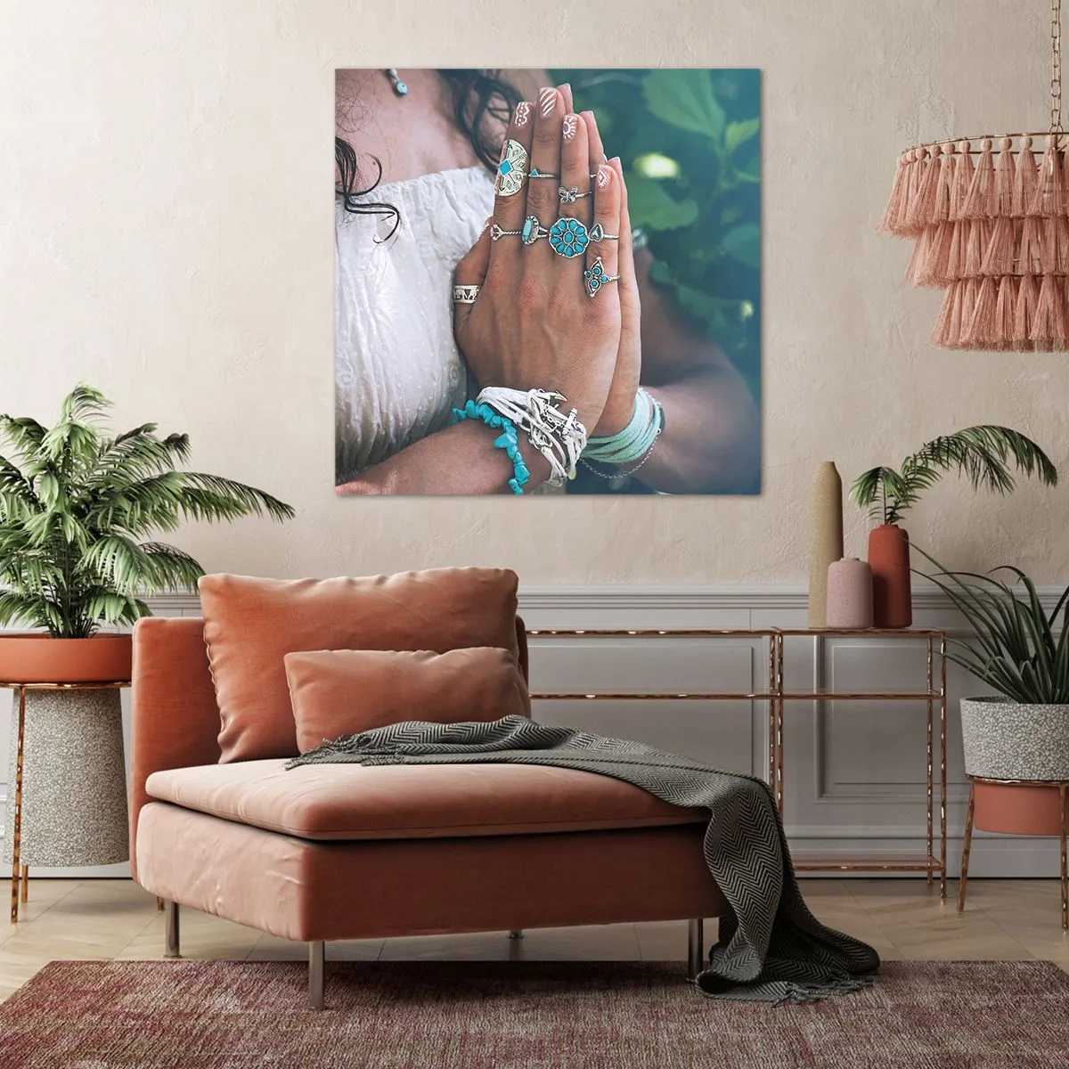 Obraz na plátne - Vitajte v centre bytia - 40x40 cm