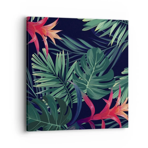 Obraz na plátne - Vzplanúť v zelenom - 40x40 cm