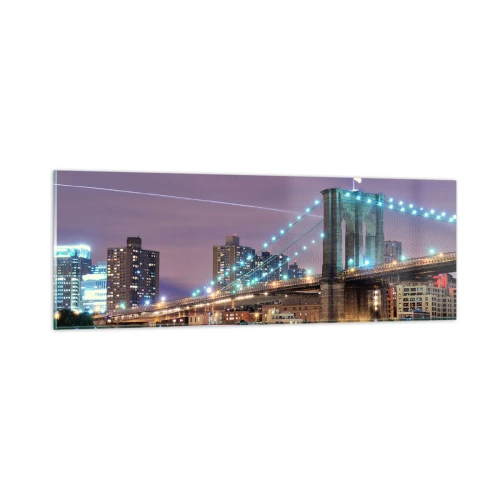 Obraz na skle - Po veľa rokov Brooklynský most - 90x30 cm