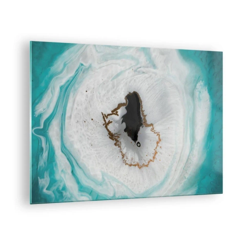 Obraz na skle - Abstraktný tvar pripomínajúci prierez minerálu - 70x50cm - Preniknúť dovnútra - Moderná nástenná dekorácia do obývacej izby a spálne ARTTOR