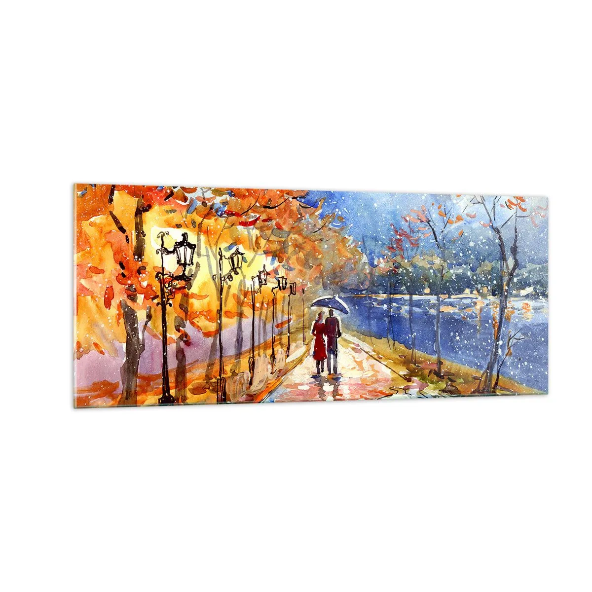 Obraz na skle - Spoločne k hranici času - 100x40 cm