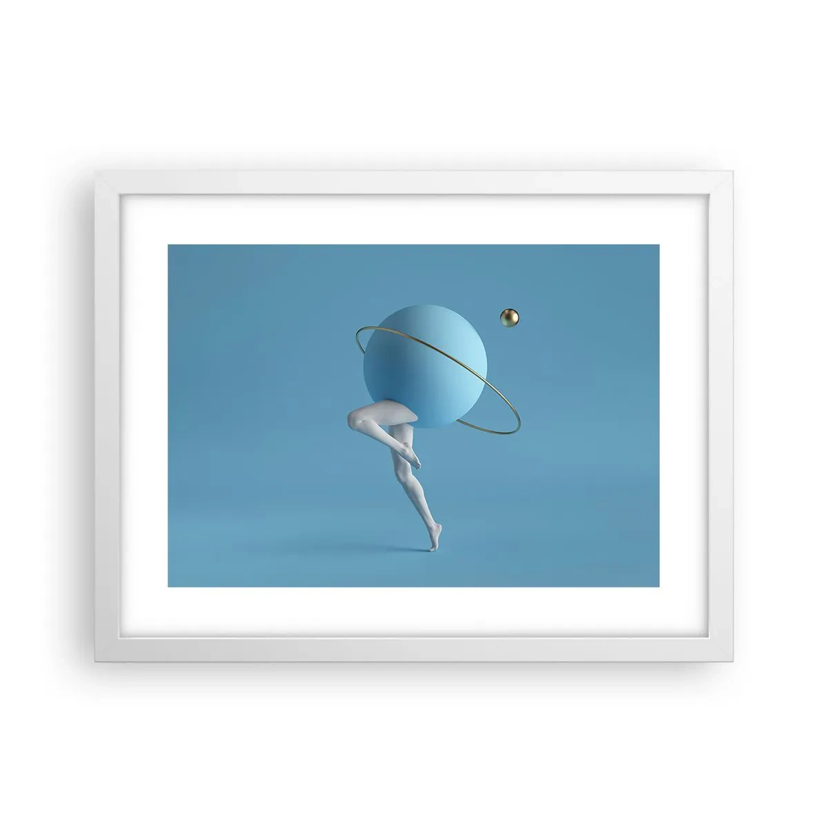 Plagát v bielom ráme - Šialenstvo planét - 40x30 cm