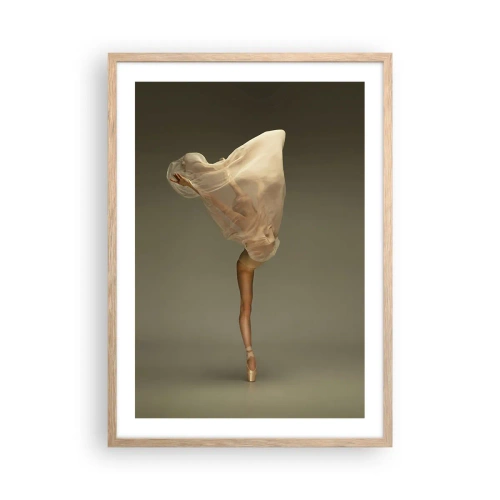 Plagát v ráme zo svetlého duba - Hneď poletí - 50x70 cm