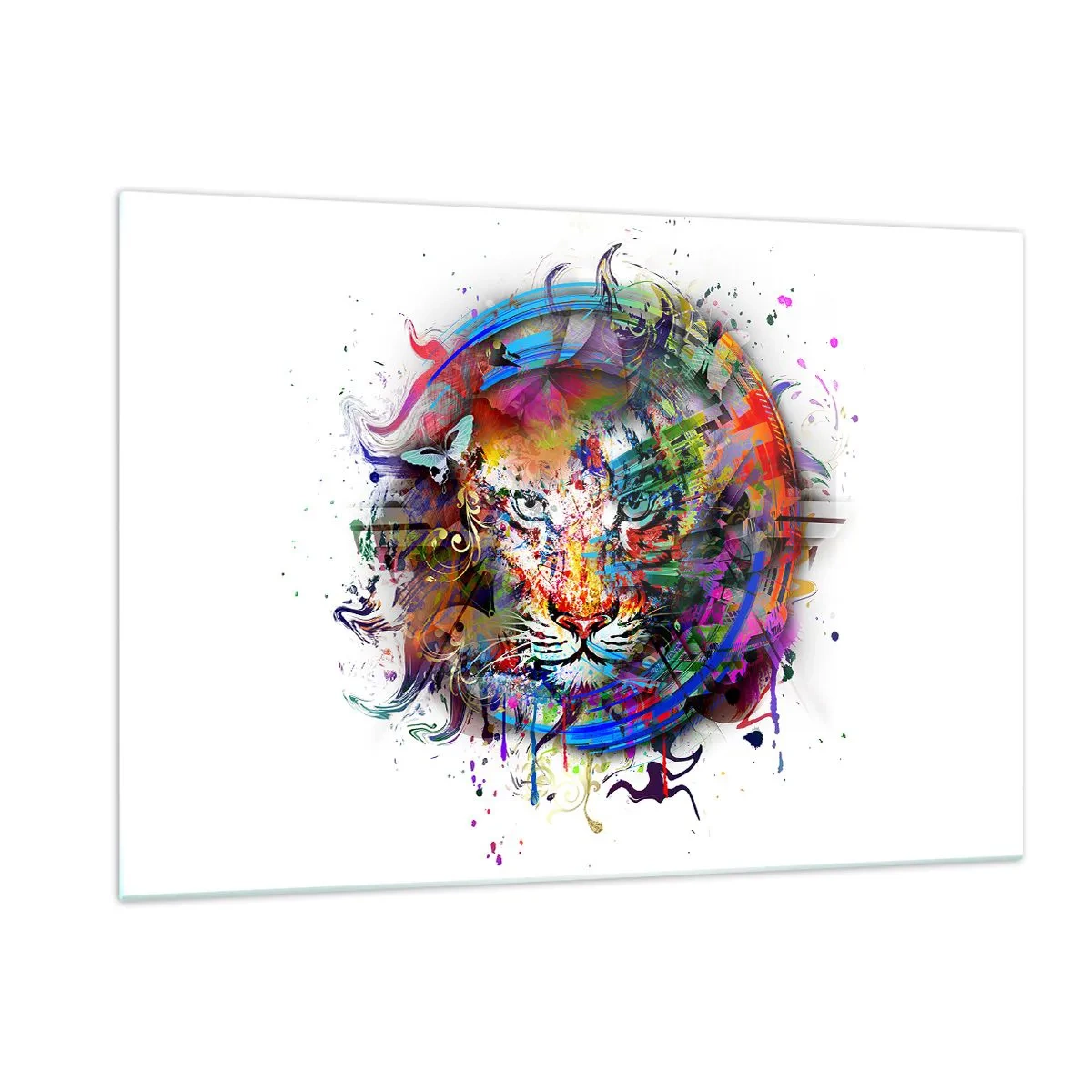 Obraz na skle - Skrýva sa za dúhovým závojom - 120x80 cm