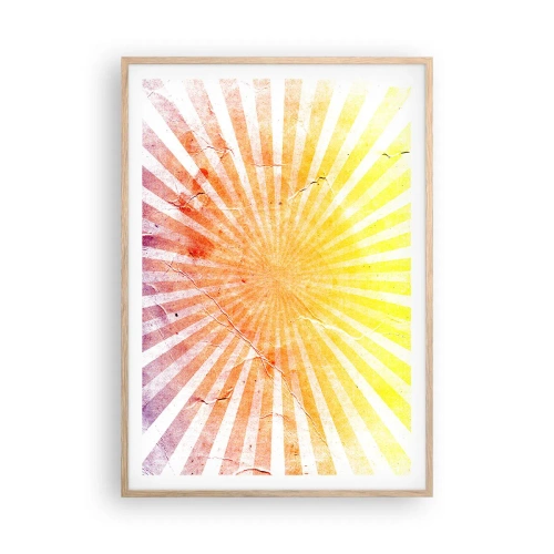 Plagát v ráme zo svetlého duba - Východy a západy - 70x100 cm