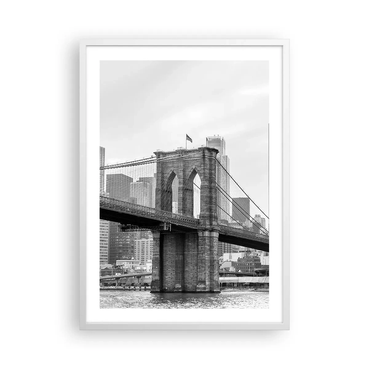 Plagát v bielom ráme - Newyorské zázraky - 50x70 cm