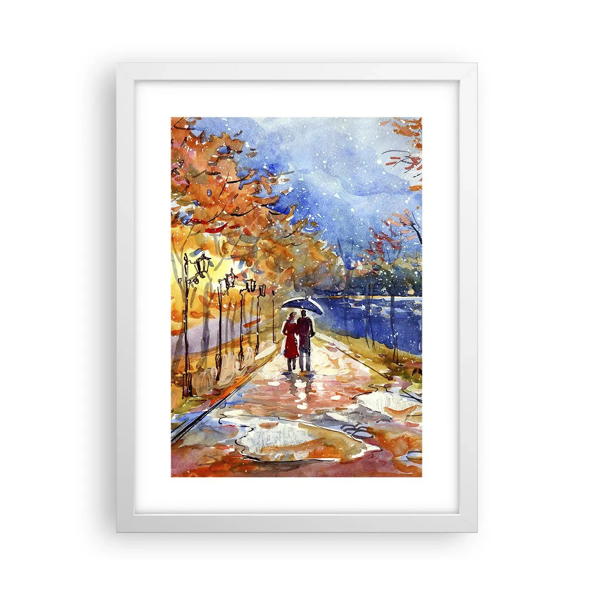 Plagát v bielom ráme - Spoločne k hranici času - 30x40 cm