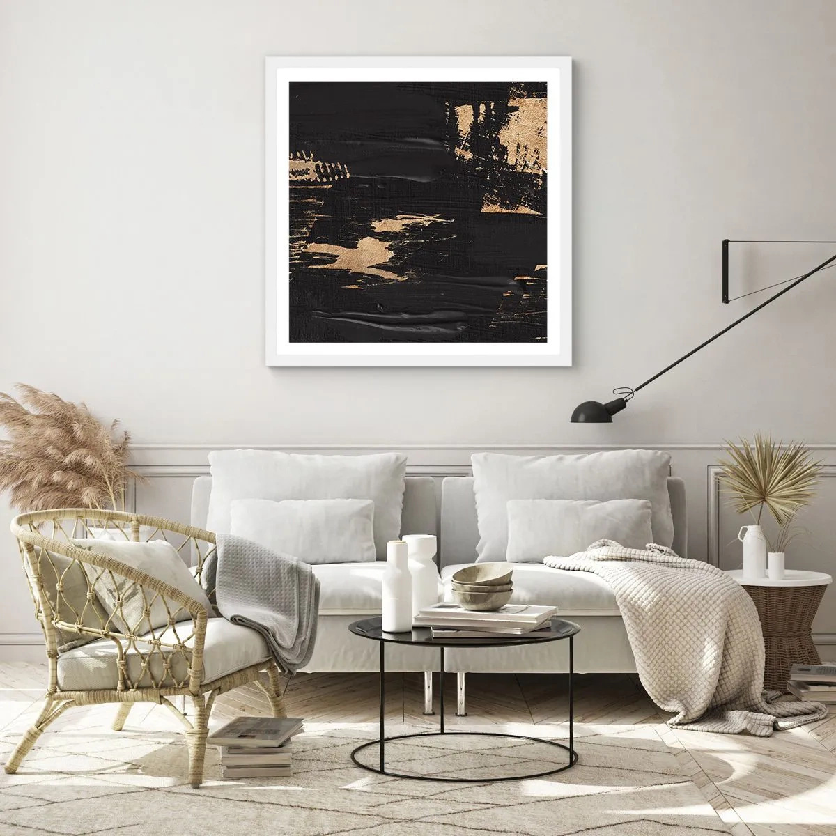 Plagát v bielom ráme - Stopa dotyku - 50x50 cm