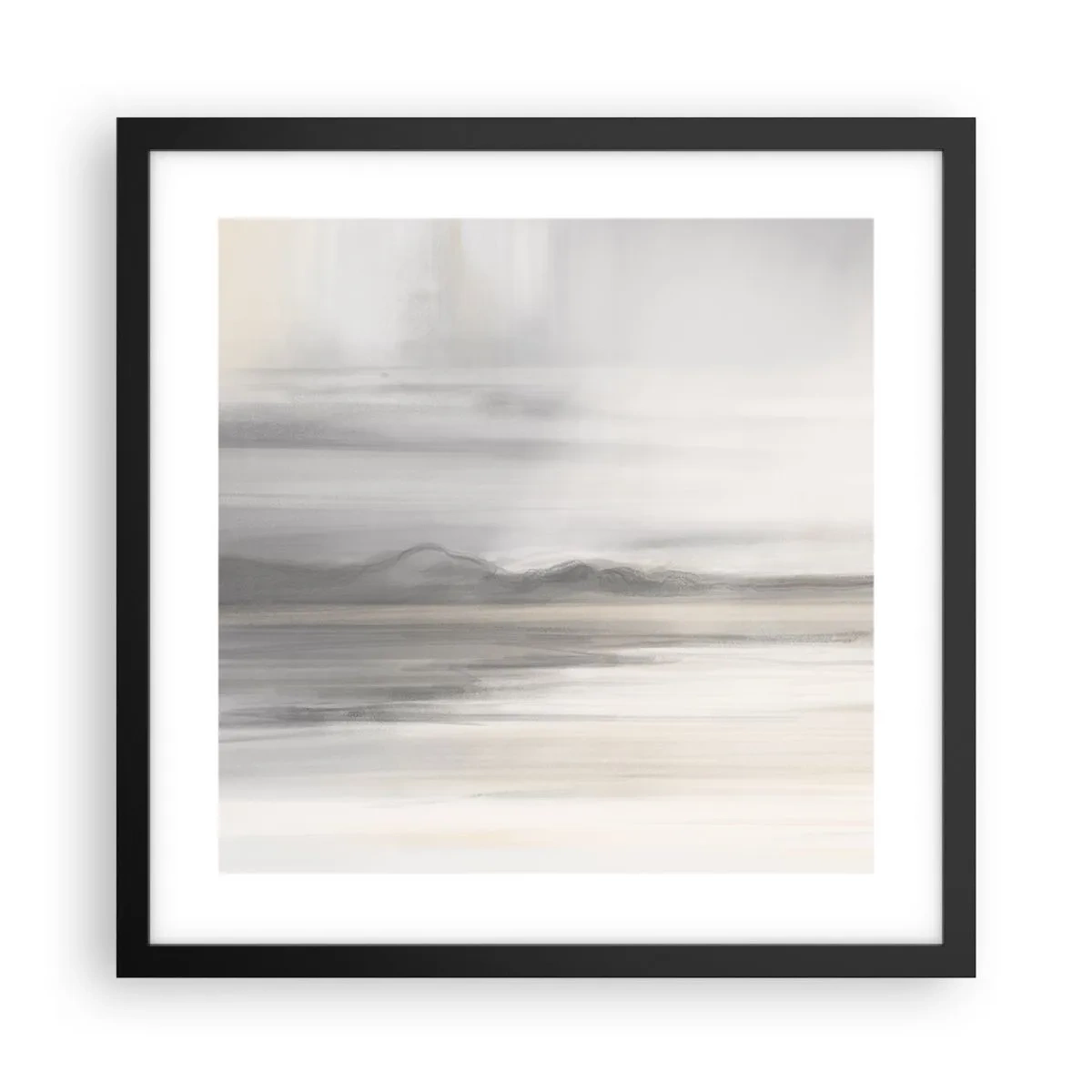 Plagát v čiernom ráme - Zamyslená diaľka - 40x40 cm