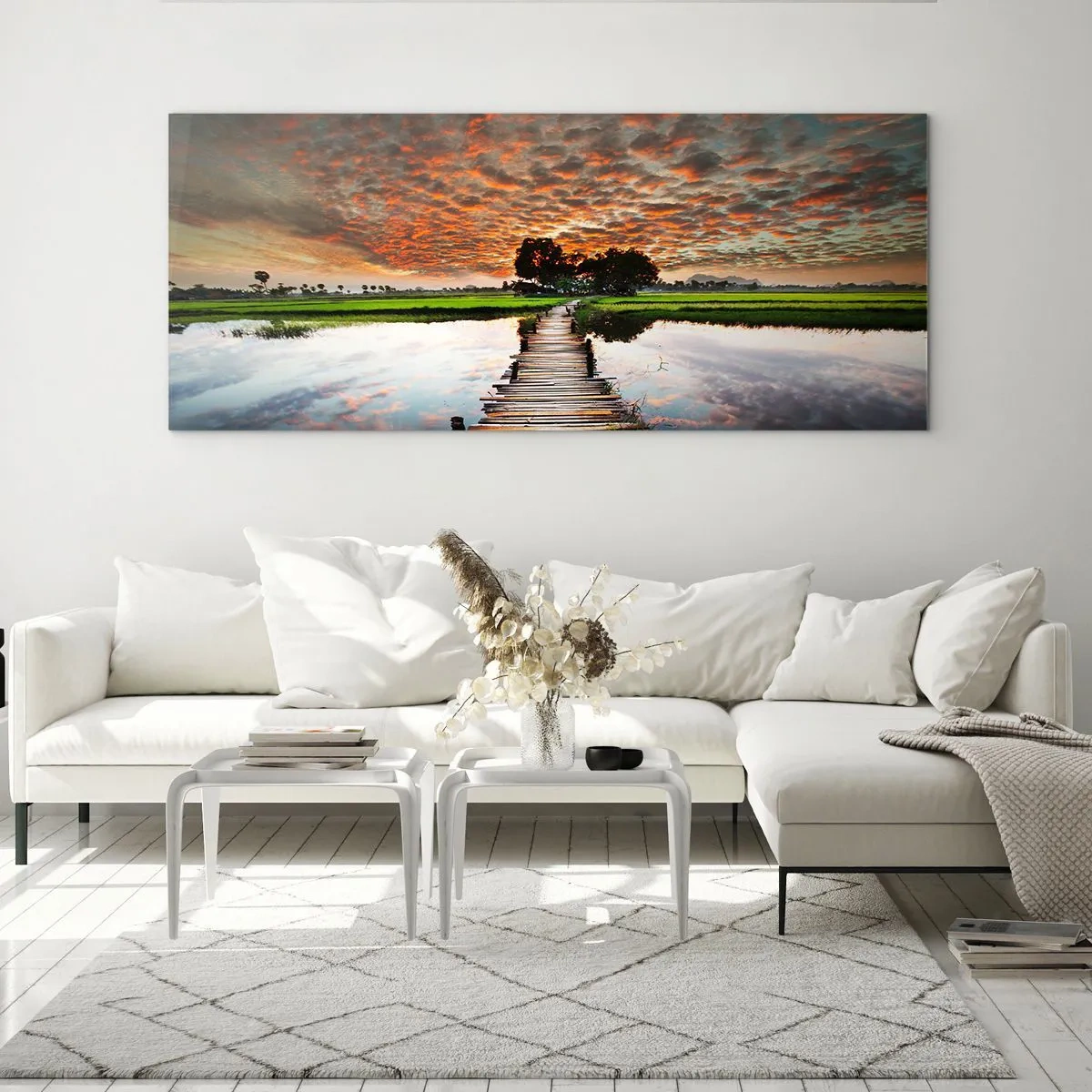 Obraz na skle - Roztiahnite ruky - dýchajte  - 120x50 cm