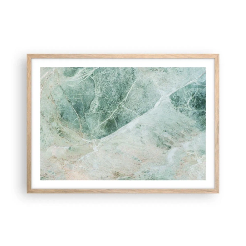Plagát v ráme zo svetlého duba - Vznešený chlad kameňa - 70x50 cm