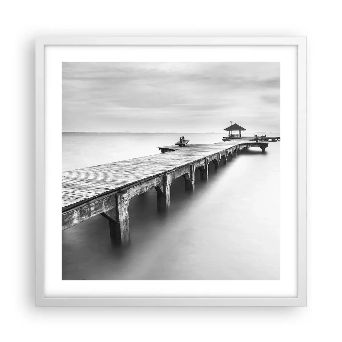 Plagát v bielom ráme - Ďaleko od nás - 50x50 cm