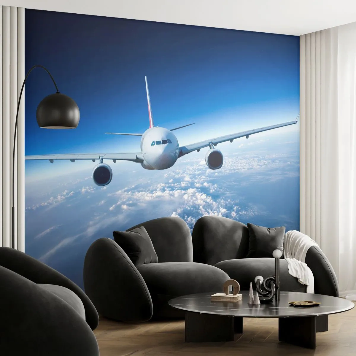 Samolepiaca Fototapeta Deluxe Sticker - Letím lebo chcem - Lietadlo, Lietadlá, Výlet - 250x175 cm