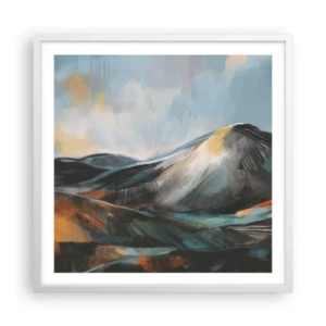 Plagát v bielom ráme - Surové a krásne - 60x60 cm