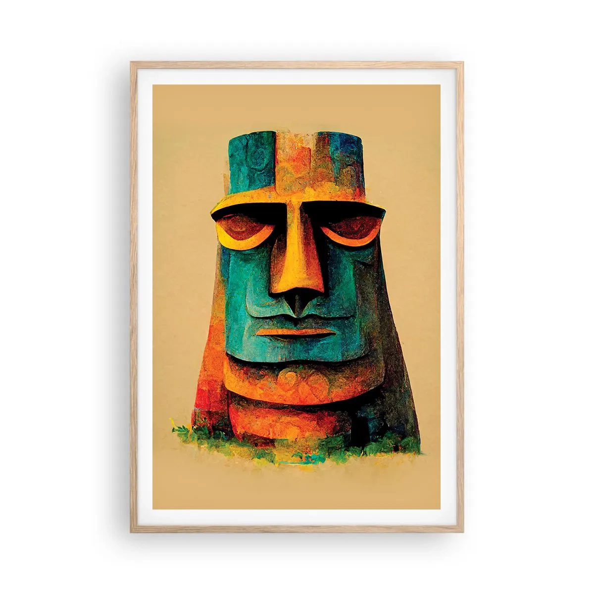 Plagát v ráme zo svetlého duba - Sošný, ale sympatický - 70x100 cm