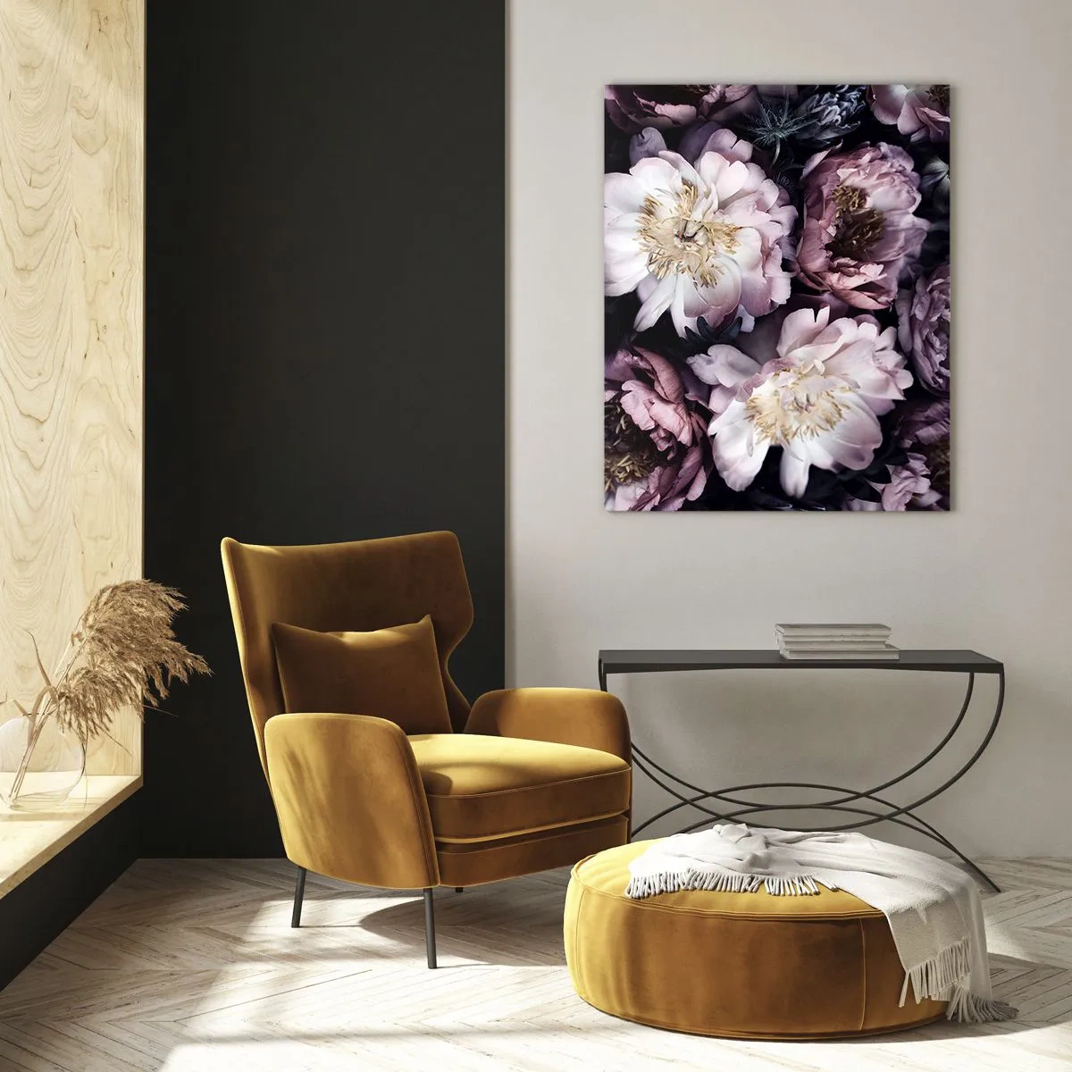 Obraz na skle - Kytica v starom štýle - 50x70 cm