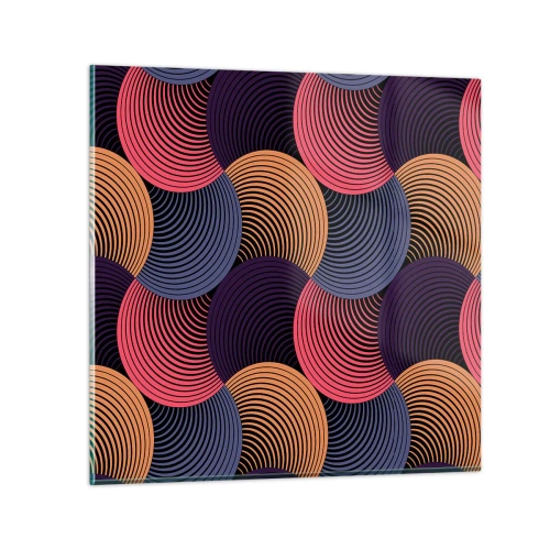 Obraz na skle - V kruhovom rytme - 40x40 cm