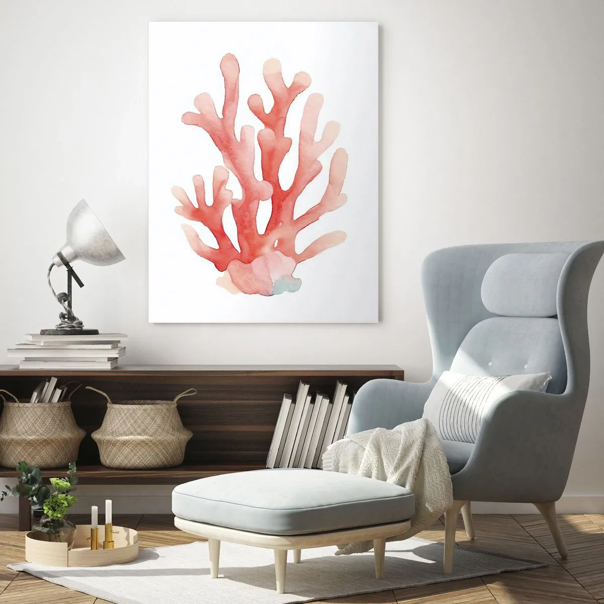 Obraz na skle - Koralový koral - 50x70 cm