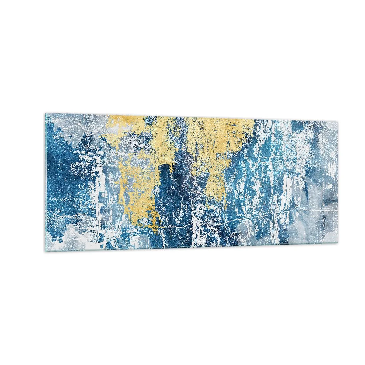 Obraz na skle - Abstrakcia s dobrou náladou - 100x40 cm