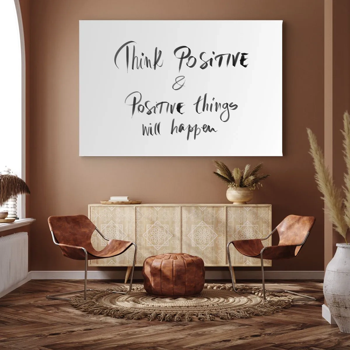 Obraz na plátne - Inšpiratívne písmo v čiernej farbe na bielom pozadí - 70x50cm - Ako žiť? - Moderná nástenná dekorácia do obývacej izby a spálne ARTTOR