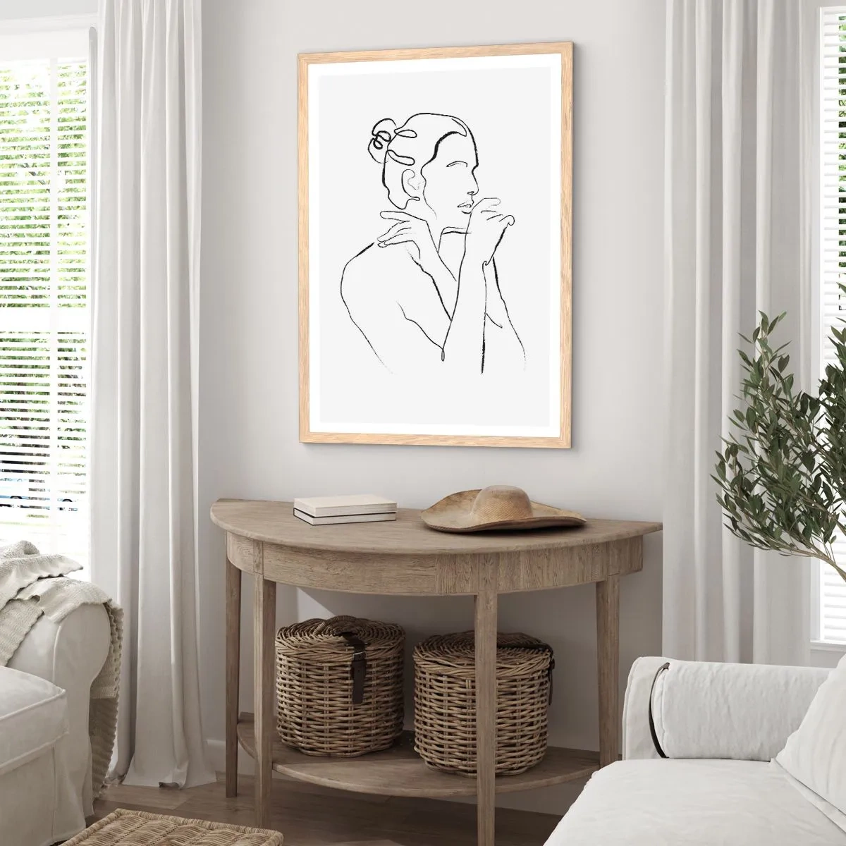 Plagát v ráme zo svetlého duba - Akt: zmyselné tajomstvo - 30x40 cm