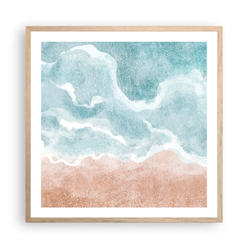 Plagát v ráme zo svetlého duba - Abstrakcia mrakov - 60x60 cm
