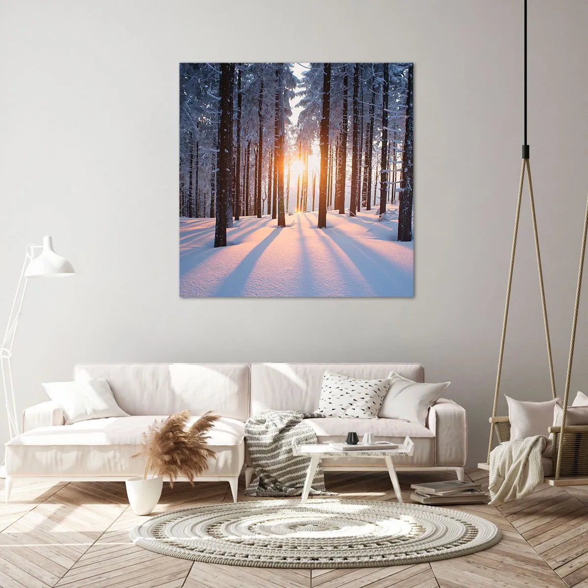 Obraz na plátne - Jasne čierne na bielom - 50x50 cm