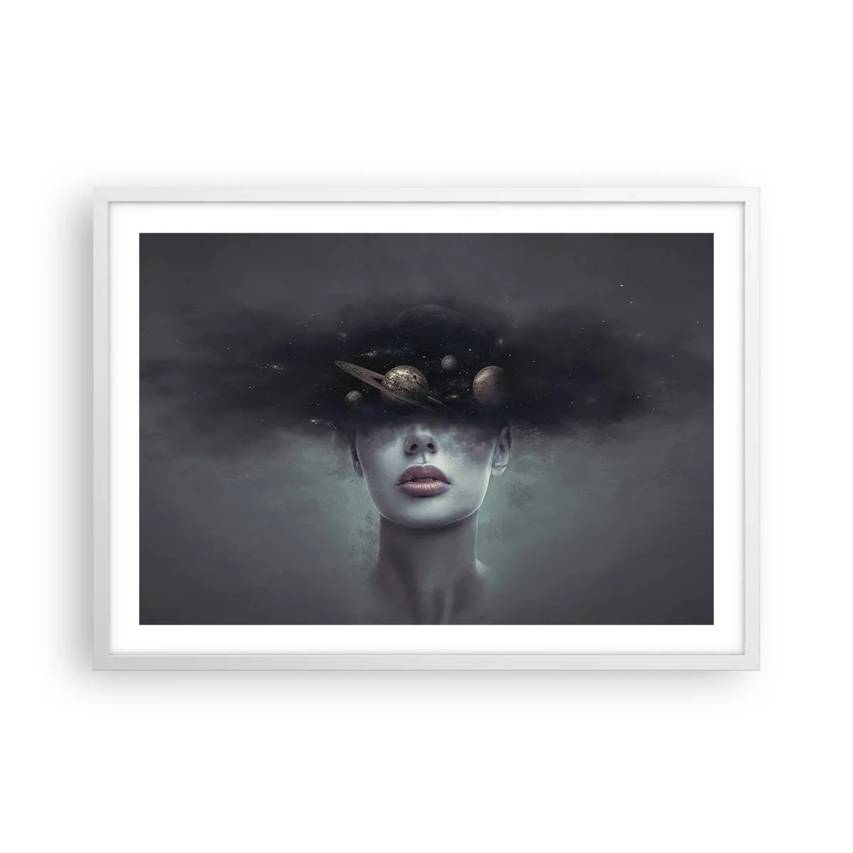 Plagát v bielom ráme - A planéty… - 70x50 cm