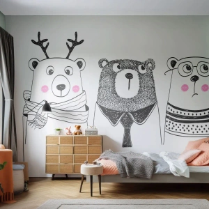 Fototapeta Premium Sand - Medveď, medvedík a macko - Pre deti, Medveď, Ilustračné - 100x70 cm