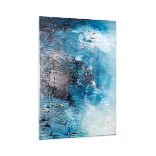 Obraz na skle - Rapsódia v modrom - 50x70 cm